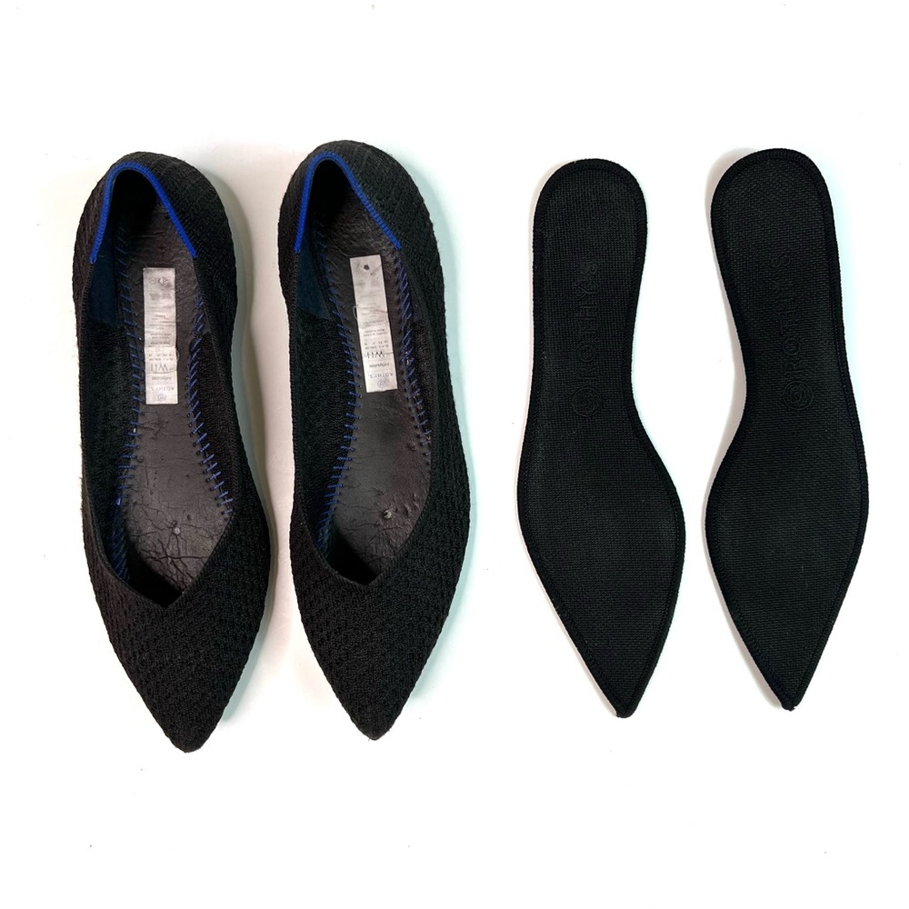 Rothy's The Point Retired Honeycomb Flats in Black Size 11 - Picture 13 of 13